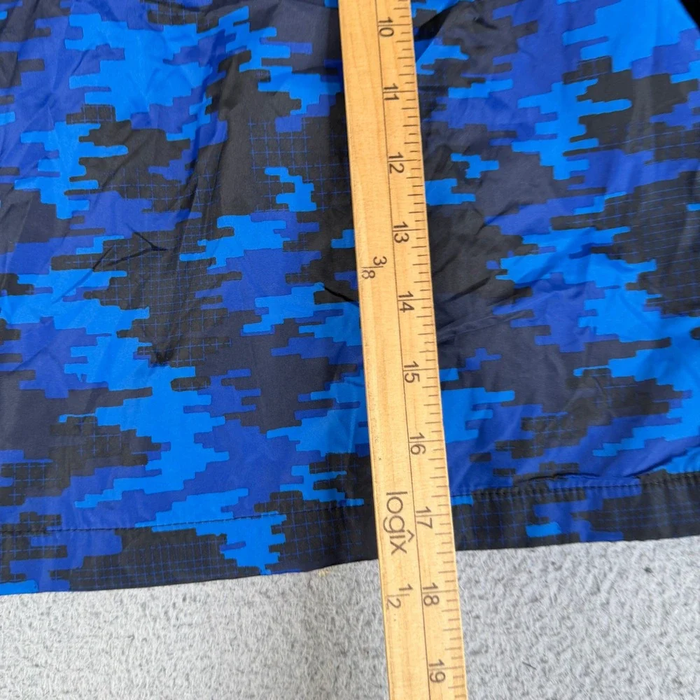 Free Country Jacket Boy XS 5/6 Blue Digital Camo Windshear Hood Fleece Lined Zip